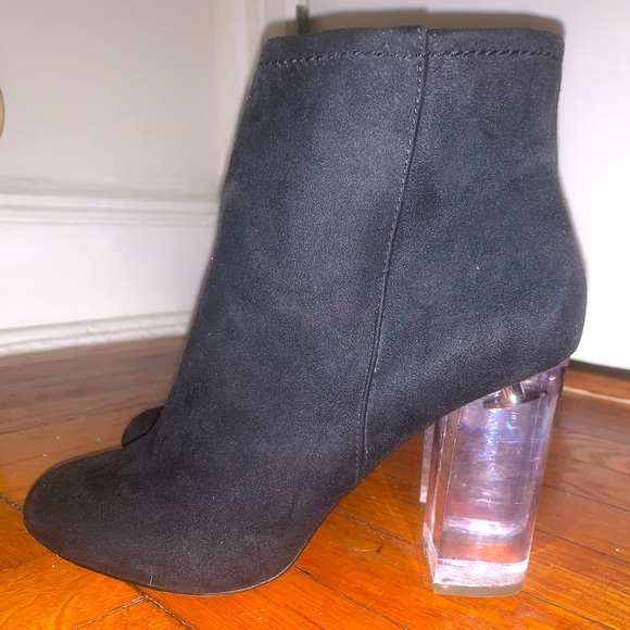 Call It Spring Boots w/ Clear Heels - Picture 1 of 3